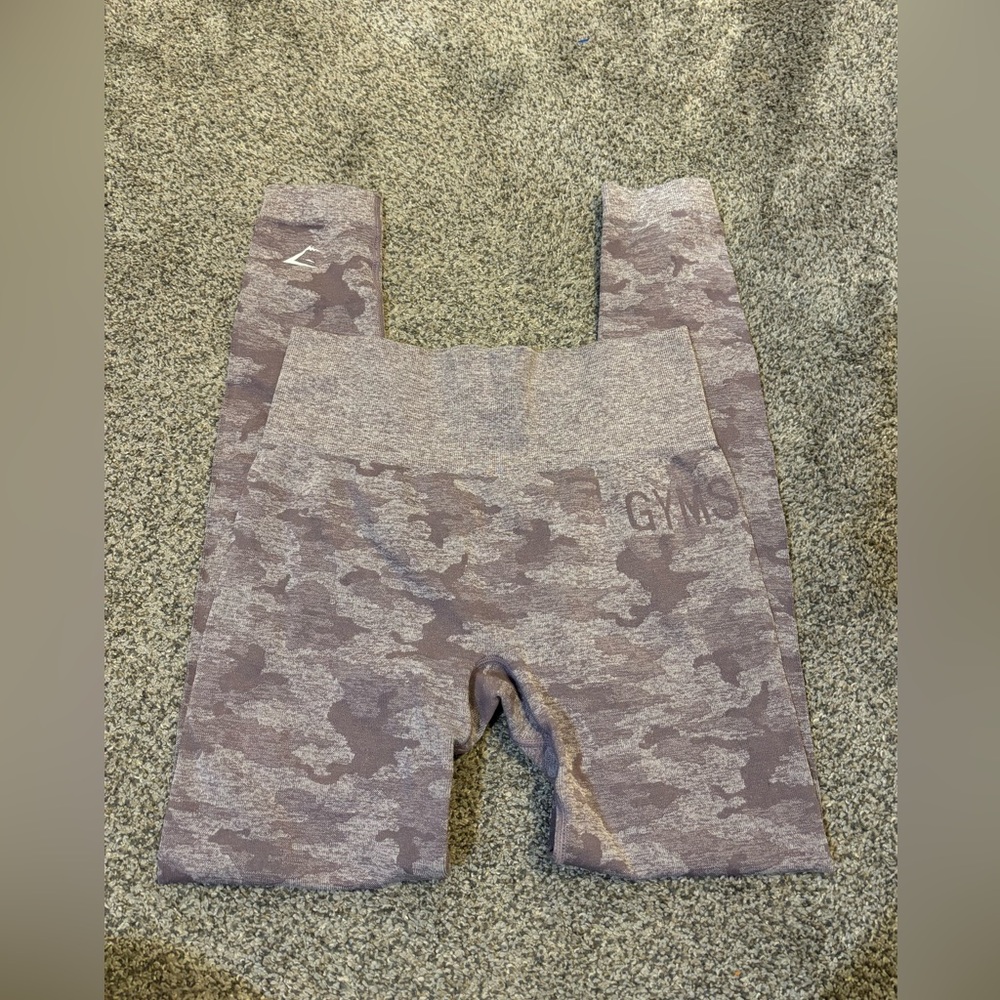 Gymshark Purple Camo Leggings - Picture 1 of 4